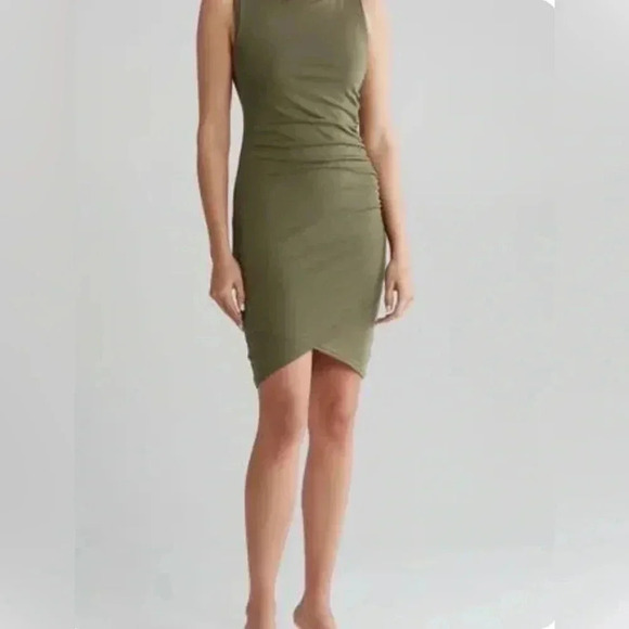 Leith Rushed Bodycon Sleeveless Dress | size small - Picture 2 of 7